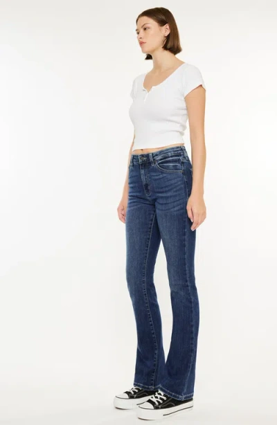 Kancan Gale Essentials High Rise Skinny Bootcut Jeans In Blue