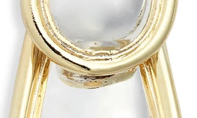 Argento Vivo Convex Two-tone Linear Drop Earrings In Two Tone