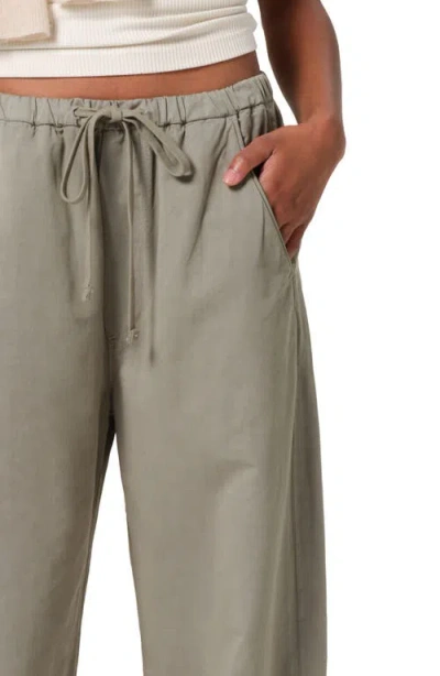 Citizen Of Humanity Aurora Cotton And Linen-blend Wide-leg Pants In Green