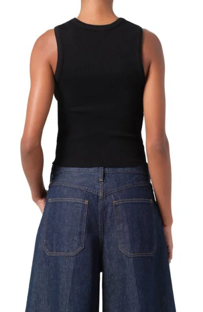 Agolde Poppy Ribbed Tank Top In Black