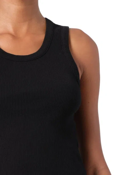 Agolde Poppy Ribbed Tank Top In Black