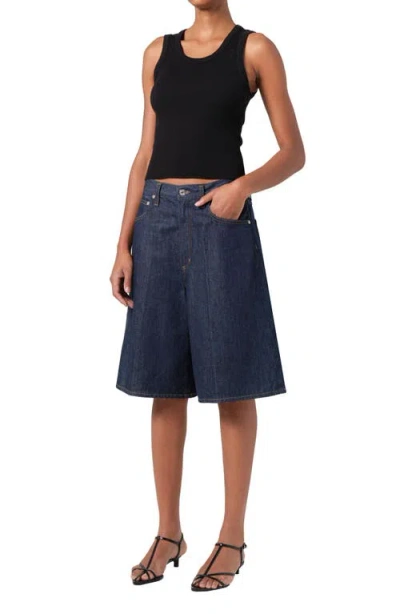 Agolde Poppy Ribbed Tank Top In Black