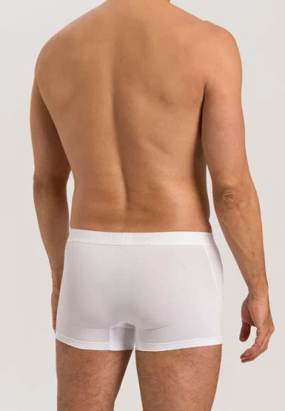 Hanro Stretch Cotton Essentials Long-leg Boxer Briefs In White