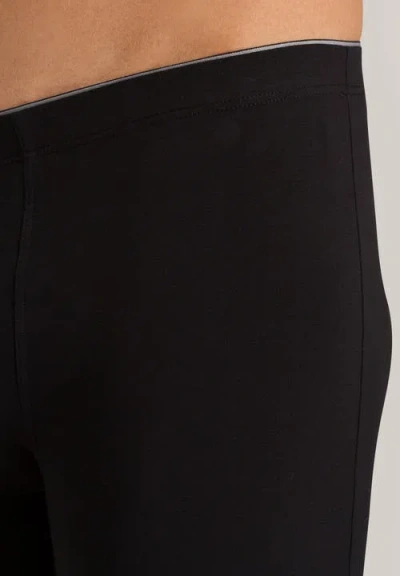 Hanro Mens Black Elasticated Slim-fit Stretch-cotton Trunks In Black
