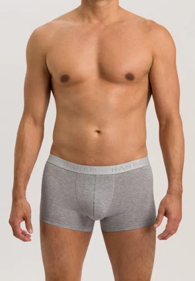 Hanro Cotton Essentials 2-pack Cotton Boxer Briefs In Light Melange