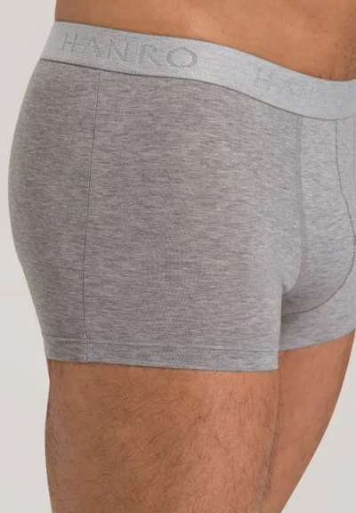 Hanro Cotton Essentials 2-pack Cotton Boxer Briefs In Light Melange