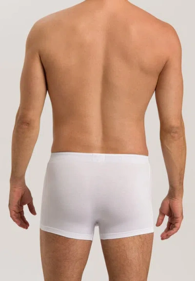 Hanro Stretch Cotton Essentials Long-leg Boxer Briefs In White