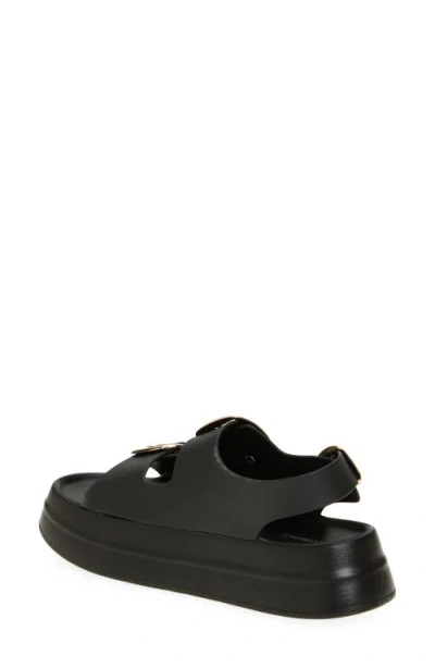 Jeffrey Campbell Blithe Platform Sandal In Black Gold