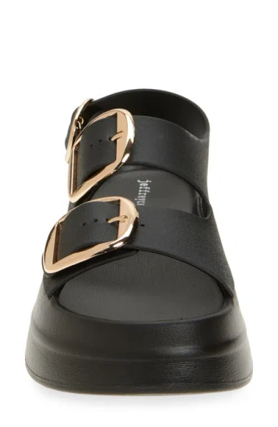 Jeffrey Campbell Blithe Platform Sandal In Black Gold