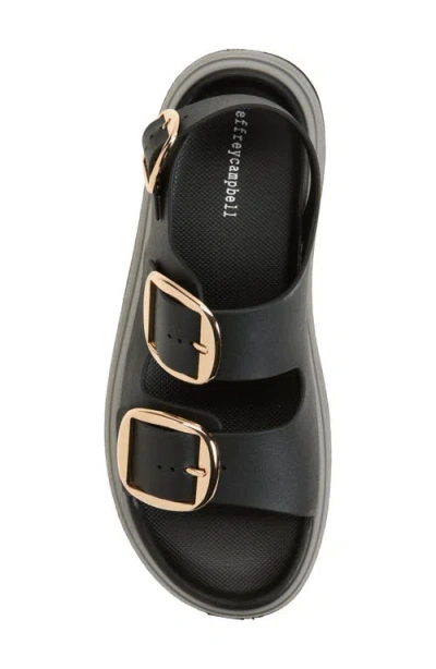 Jeffrey Campbell Blithe Platform Sandal In Black Gold