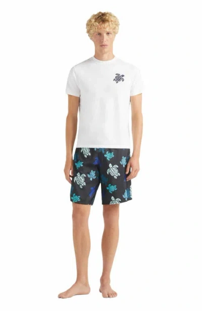 Vilebrequin Turtle Organic Cotton Embroidered T-shirt In White
