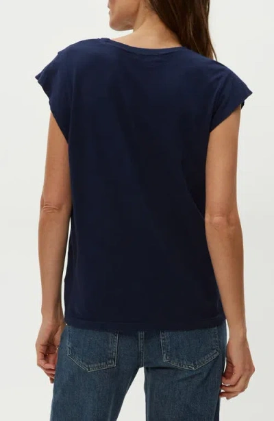 Michael Stars Joey Power Shoulder T-shirt In Nocturnal