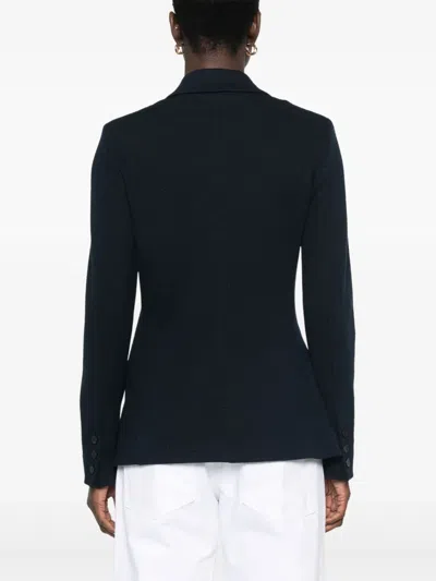 Emporio Armani Single-breasted Blazer Jacket In Blue