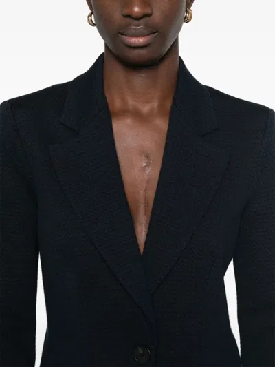 Emporio Armani Single-breasted Blazer Jacket In Blue
