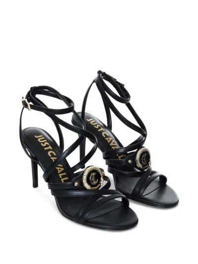 Just Cavalli Ivy Heeled Sandals In Black