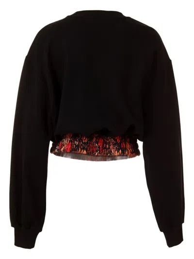 Just Cavalli Cotton Sweatshirt In Black