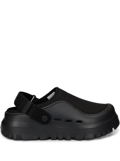 Ugg Adjustable Back Strap Clogs With Mesh Upper In Black