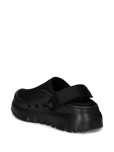 Ugg Adjustable Back Strap Clogs With Mesh Upper In Black