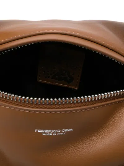 Federico Cina Mini Tortellino Tote Bag In Brown