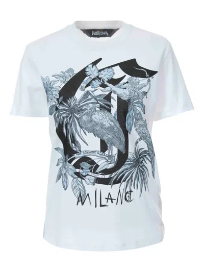 Just Cavalli Cotton T-shirt In White