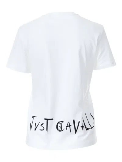 Just Cavalli Cotton T-shirt In White