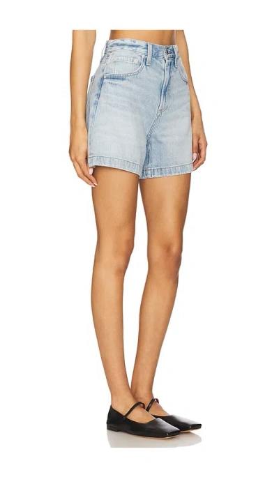 Pistola Bobbie Crossover High Rise Denim Short In Collins In Blue