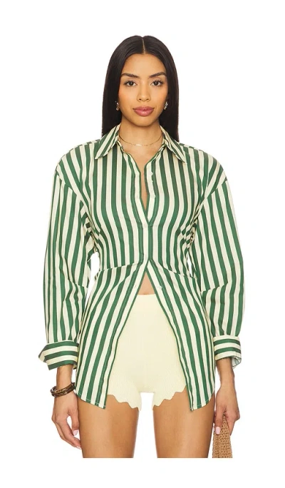 Simonmiller Loch Poplin Button Up In Green