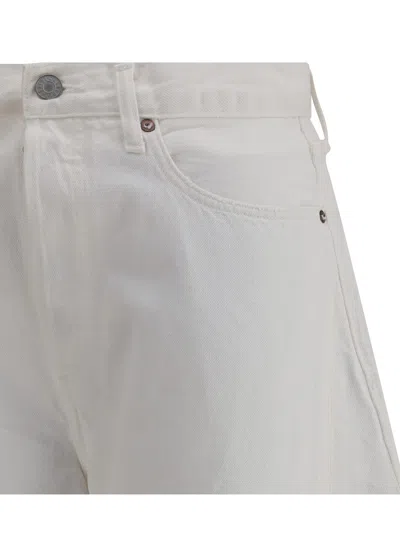 Agolde Low Curve Fray Jean In Milkshake In Element