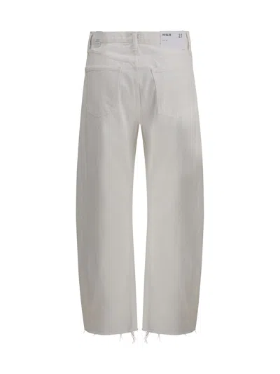 Agolde Low Curve Fray Jean In Milkshake In Element