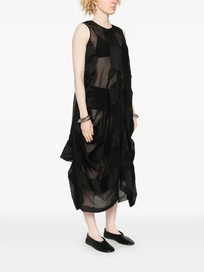 Uma Wang Marc Jacobs Tonal Black Cow Leather Bags In Black