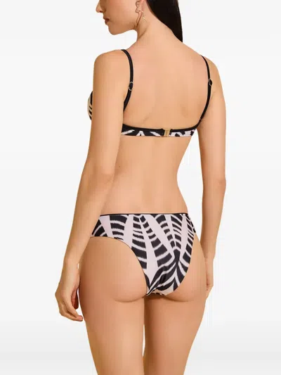 Lenny Niemeyer Printed Triangle Bikini Top In Black