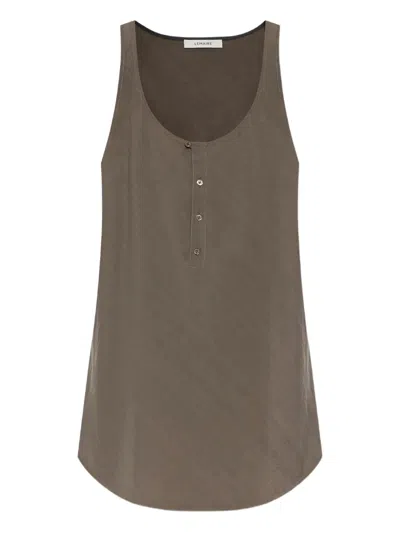 Lemaire Wide-neck Top In Brown