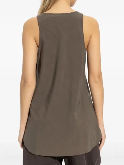 Lemaire Wide-neck Top In Brown