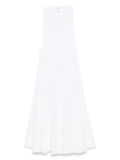 Jacquemus Knee Length Dress Flared Skirt In White