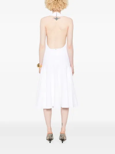 Jacquemus Knee Length Dress Flared Skirt In White