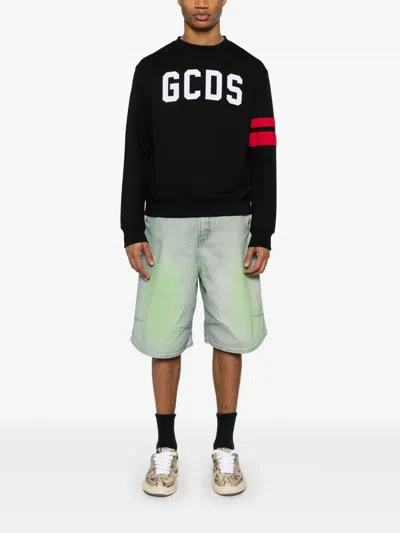 Gcds Sweater Logo Regular Sweater In Black