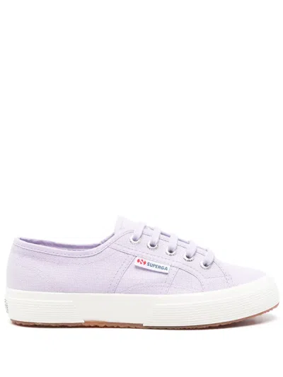 Superga 2750 Sneakers Menoptical White Nappa Leather Low Top Shoes Zogg1497 In Purple