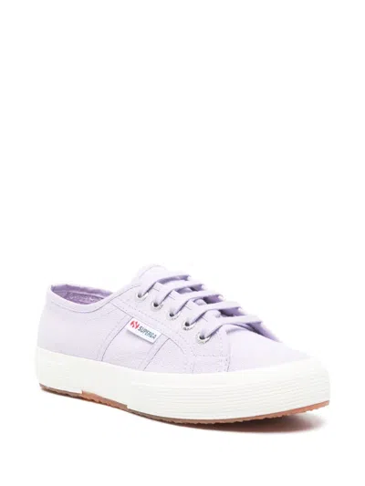 Superga 2750 Sneakers Menoptical White Nappa Leather Low Top Shoes Zogg1497 In Purple