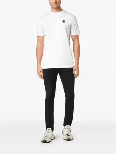 Philipp Plein Lightweight Short Sleeve Crew Neck T-shirt In White