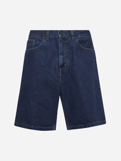 Carhartt Landon Bermuda Denim Shorts In Blue