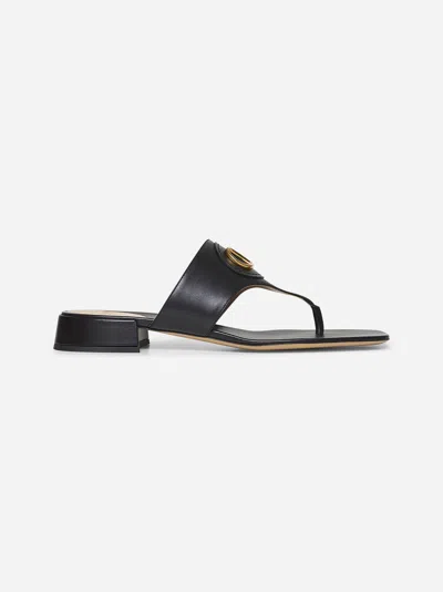 Valentino Vlogo Signature Leather Sandal