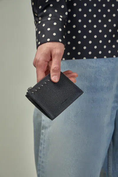 Valentino Rockstud Wallet In Grainy Calfskin In There Is No Color Specification For This Product.
