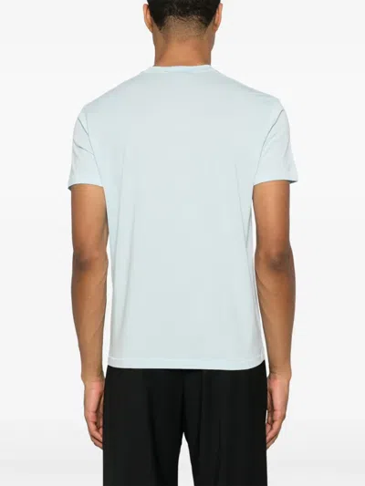 Tom Ford Cotton Blend Crewneck T-shirt In Blue