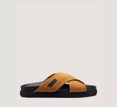 Stuart Weitzman Sw Flex Crisscross Sport Slide In Camel