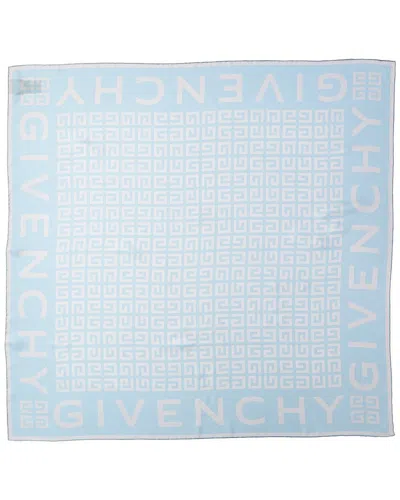Givenchy 4g All-over Silk Scarf In Blue