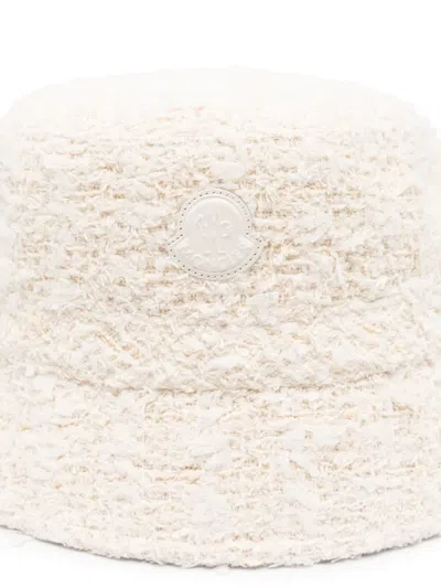 Moncler Embroidered Bucket Hat In White