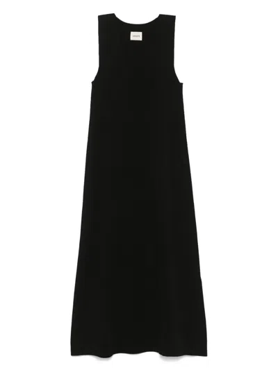 Khaite Keran Midi Dress In Black