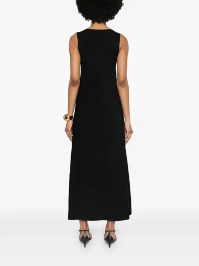 Khaite Keran Midi Dress In Black