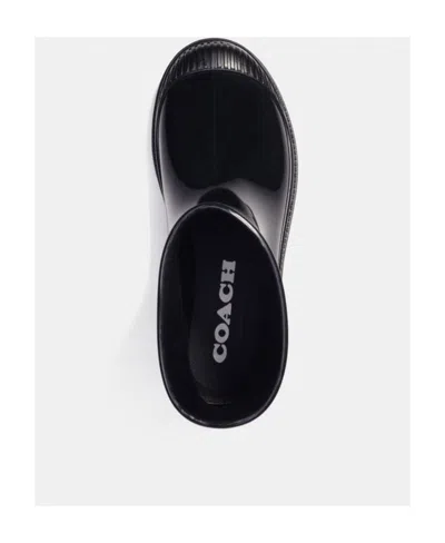 Coach Round-headed Short Boots In Black