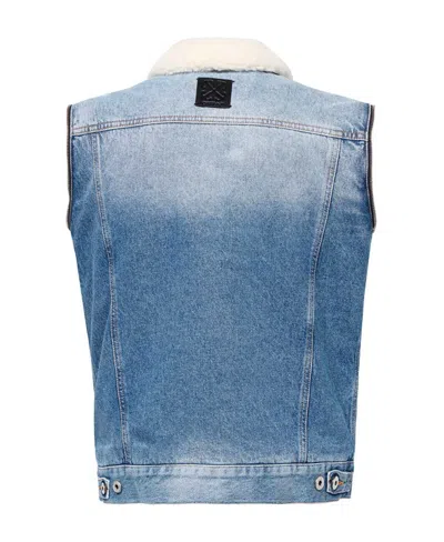 Off-white Lapel Vest In Blue